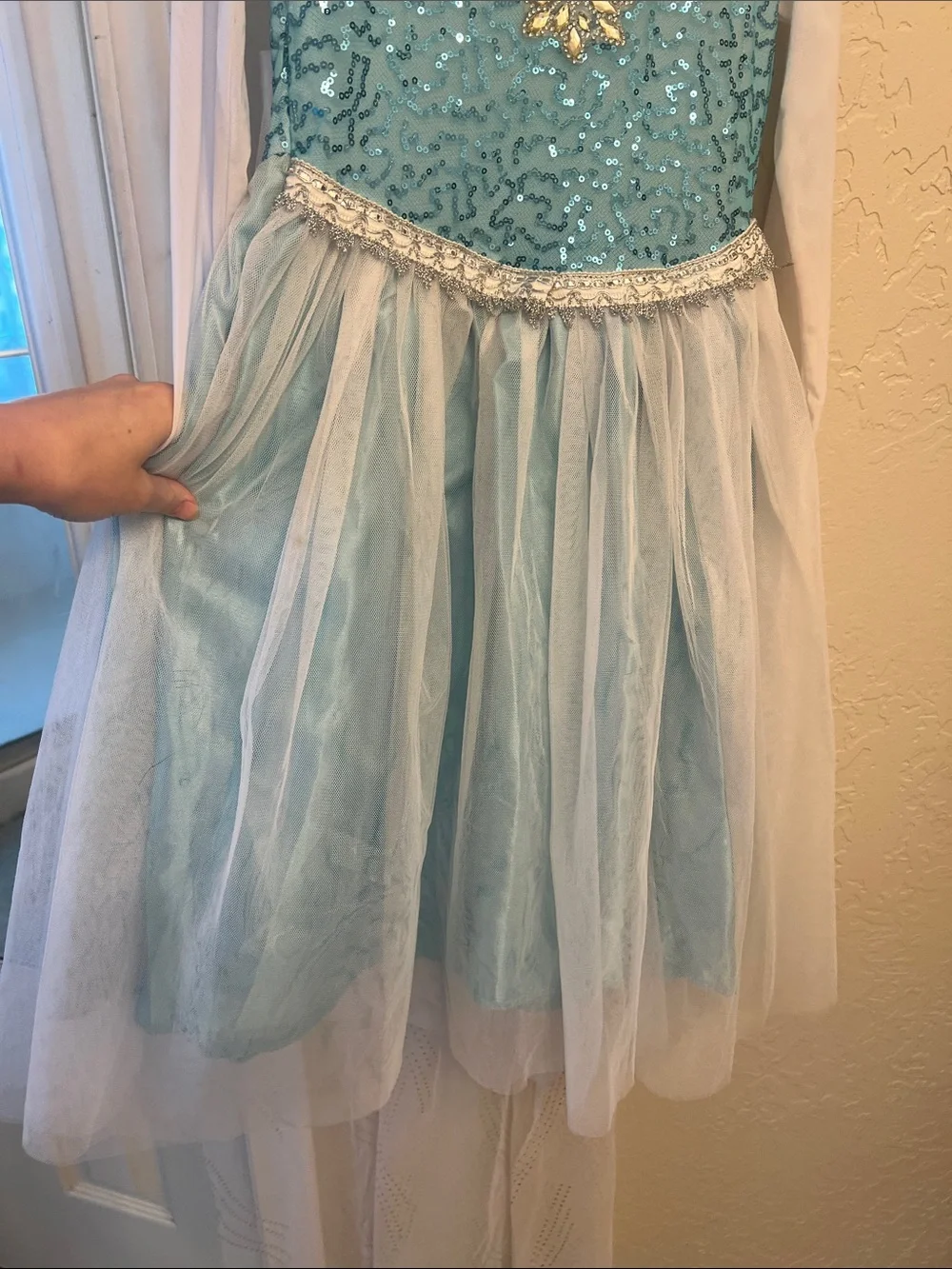 Sparkling Light Blue Princess Costume Dress - Frozen Style